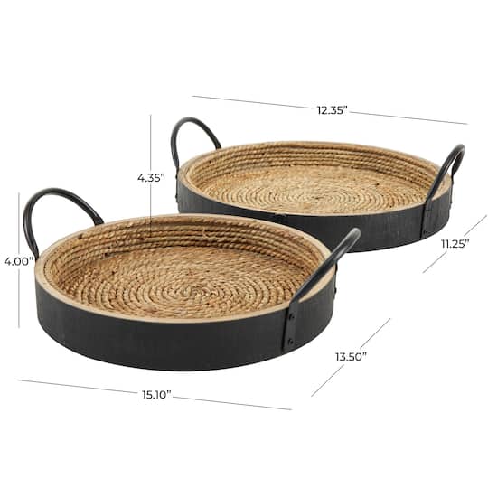 Matte Black Bohemian Nesting Tray Set